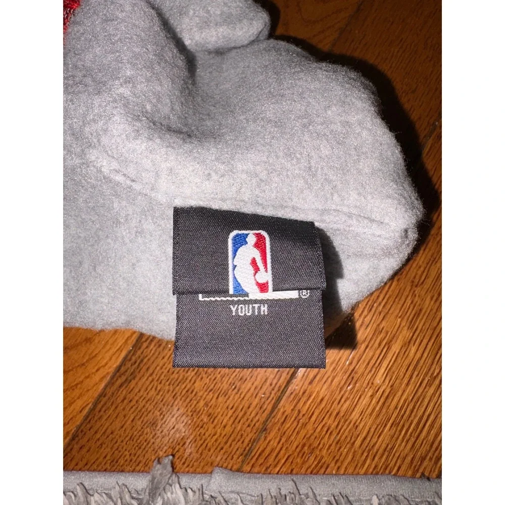 New Era Houston Rockets NBA Youth‎ Pom Beanie Red White Knit Fleece Lined Hat